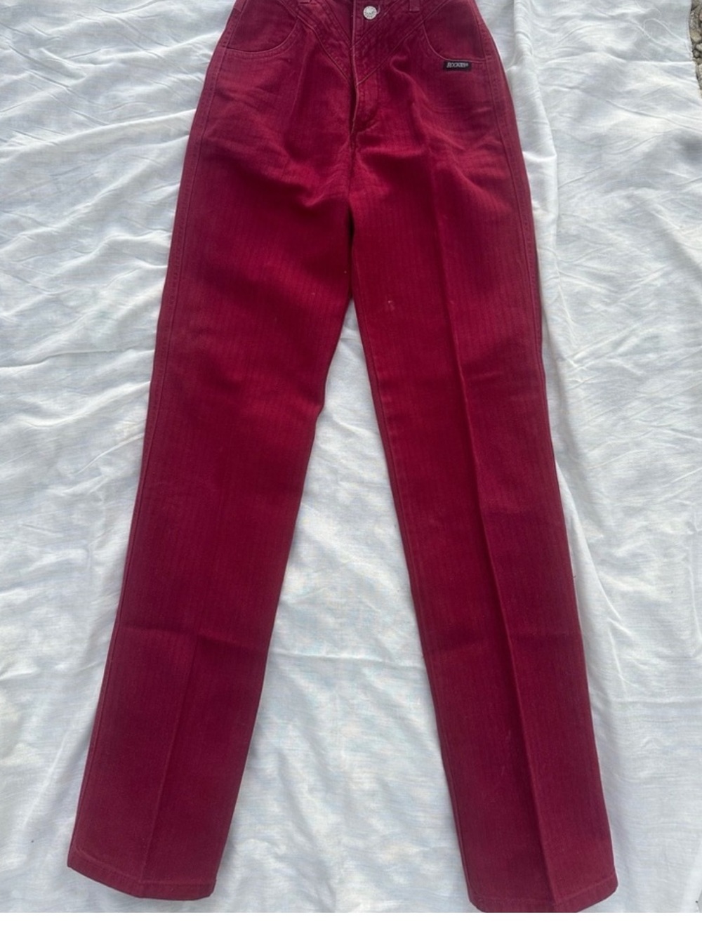 Rare Red Herringbone Rockies Vintage Bareback Western Jeans NWOT